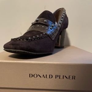 Women loafer suede and leather